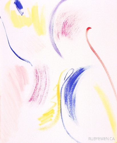 2011 Ruby Ewen - Body Riffs 13 - Oil on Canvas - 2011 - 22 x 18 in 56 x 46 cm